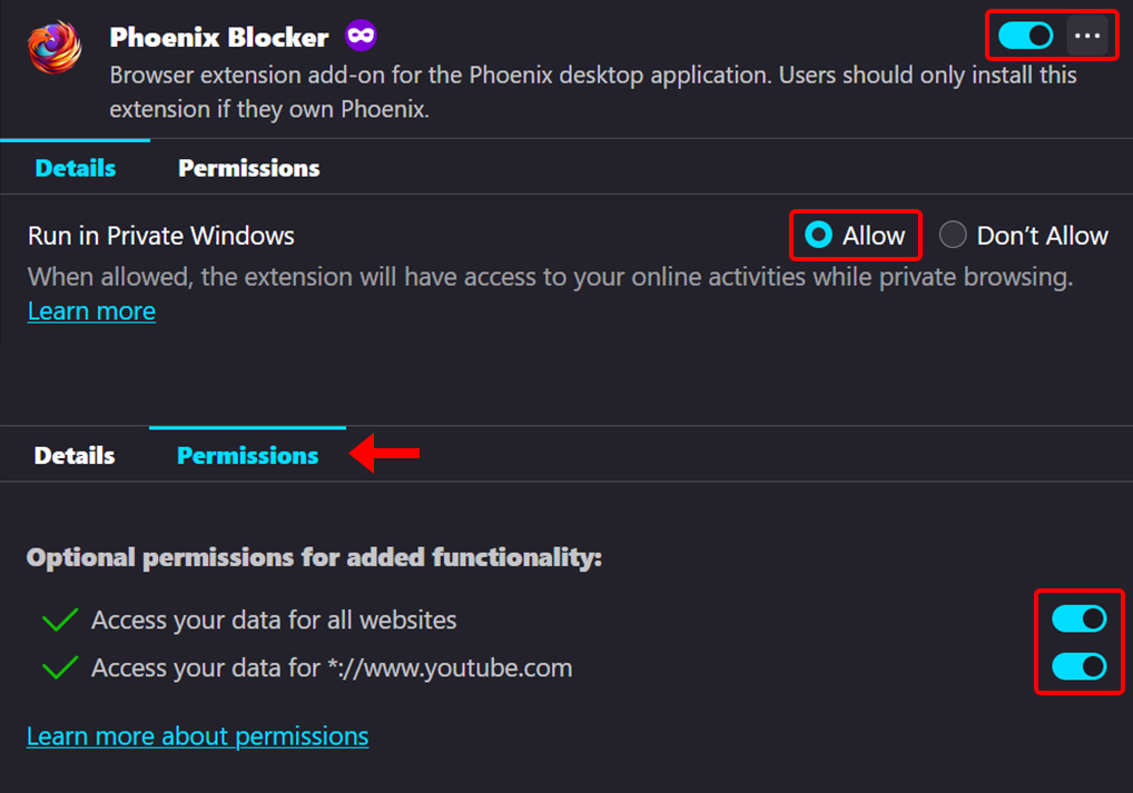 firefox browser extension permissions